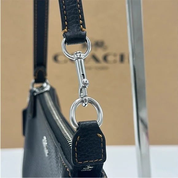 Coach Nolita 19 With Happy Dog Black Leather Bag with Silver Hardware - Picture 11 of 16